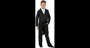 Smiffys - Tailcoat Kinder Kostuum - Kids tm 9 jaar - Zwart