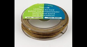 Imitatieleren Koord Bruin 1mm x 5meter