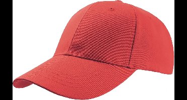 Atlantis Zoom Sports 6 Panel Baseball Cap (Pakket van 2) (Rood)