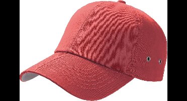 Atlantis Actie 6 Paneel Chino Baseball Cap (Rood)