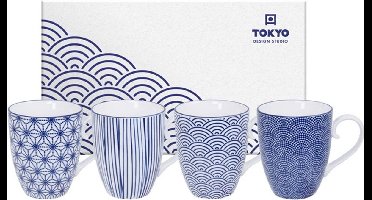 Mokken - set van 4 stuks - Nippon Blue - Tokyo Design Studio