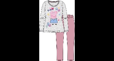 Peppa Pig pyjama - grijs - roos - Maat 116 / 6 jaar