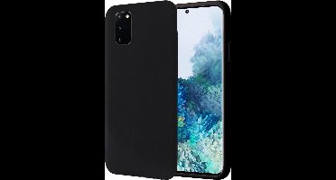 Hoesje geschikt voor Samsung Galaxy S20 FE - Matte Back Cover Microvezel Siliconen Case Hoes Zwart