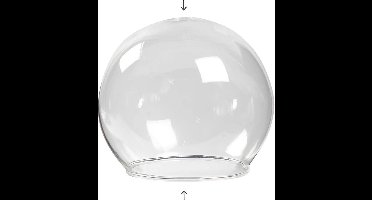 Belvormig glas zonder voet, d 8 cm, gatgrootte 5 cm, transparant, 4 stuk