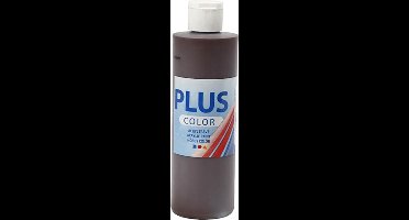 Plus Color Acrylverf, chocolate, 250 ml/ 1 fles