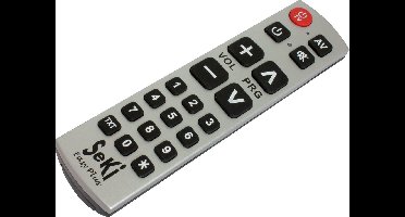 Universele afstandsbediening Seki Easy PLUS - Werkt alleen op infrarood -Zilver/Zwart