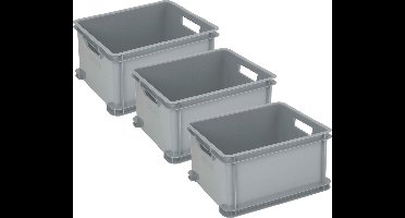 Curver Unibox Classic Opbergbox L - 3x30L - Grijs