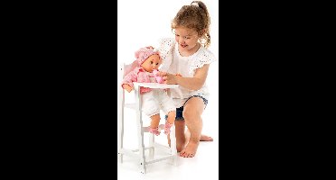 Braet - Poppenstoel - Hout - Met roze bloemen