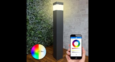Moderne staande tuinlamp voor buiten - E27 Milight slimme verlichting led lamp - Smart lamp - Slimme verlichting - Zwart