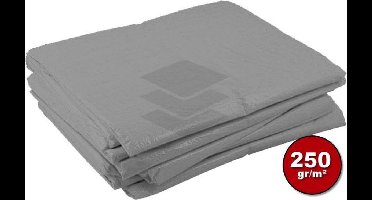 Grijs afdekzeil bache bouwzeil 4x8m 250gr/m²