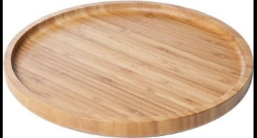 Hapjesplank - Serveerplank - Rond - 28x1,8cm - Hout.