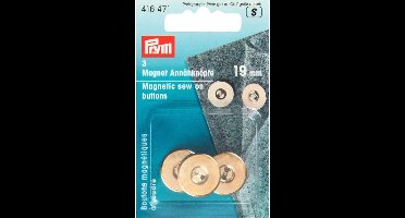 Magneetknopen aannaaibaar 19 mm goudkleurig