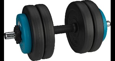 Avento Halter Verstelbaar Kunststof - Dumbbell 15 kg - Zwart