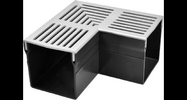 Black Beauty Perfect Drain 100/100 hoek alu designrooster