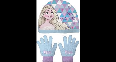 Disney Winterset Frozen Ii Meisjes Katoen Blauw 3-delig One-size