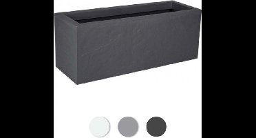 EDA Plantenbak - Bloembak - 57L - 79,5 x 29,5 x 29,5 cm - Antraciet