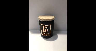 Paper Dreams Geurkaars klein roze/zwart - 60 jaar