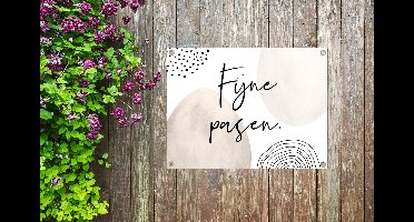 Tuin decoratie Pasen - Fijne Pasen - Quotes - Spreuken - 40x30 cm - Tuindoek