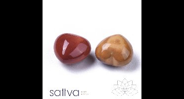 Sattva Rocks | Mookaiet Jaspis edelsteen hartjes 20mm (3 hartjes) | REMEMBER WHO YOU ARE