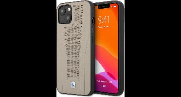 BMW Beige Leer Telefoonhoesje voor Apple iPhone 13 Mini - Bescherming & Stijlvolle Back Cover