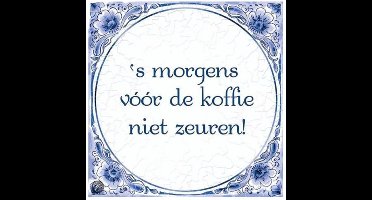 Tegels delfts blauw - 's Morgens vóór de koffie
