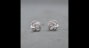 Gading® Oorknopjes zilveren voor dames -Rose oorknoppen - 8mm -zilver 925