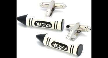 Manchetknopen - Wit Waskrijt Wasco Tekenen