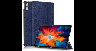 Hoes Geschikt voor Lenovo Tab P11 hoes - Hoes Geschikt voor Lenovo Tab P11 bookcase Donker Blauw - Trifold tablethoes smart cover - hoes Hoes Geschikt voor Lenovo Tab P11 - Ntech