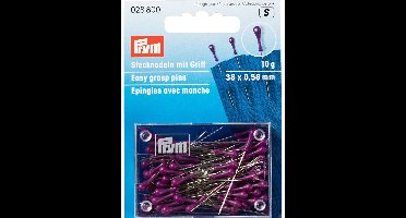 Spelden met handvat 38 x 0,58 mm zilverkleurig paars 10 g - Overige - Prym