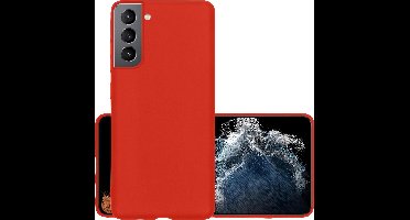 Hoesje - Geschikt voor Samsung Galaxy S22 - Sterk & Shockproof - Hoes Cover - Siliconen Case - Rood