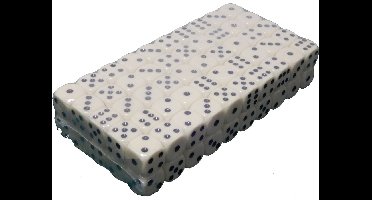 Dobbelstenen 100 Stuks – 16 mm – Crème Kleur – Bulkverpakking – Kunststof – Voor Dobbelspellen & Bordspellen – Voordeelpakket – Engelhart