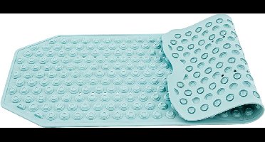 Tatkraft SECURE - XXL Antislipmat Badkuip Mat - Antislip Badkamer Badmat Met 153 Zuignappen - Rechthoekige Anti Slip Veiligheidsmat Voor In Bad - Badtapijt Toilet Mat - Schimmelbestendig - Veiligheidsmat - Rubber - Badkamermat  103x40 CM - Blauw