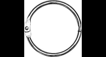 METALEN SLEUTELRING MET SCHARNIER - MET EEN OPENING 20 MM - 40 STUKS -  SLEUTELRINGEN- BOEKRINGEN - KLIKRINGEN - BOEKBINDRINGEN