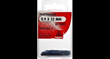 Deltafix bagetnaalden 0,9 x 32 mm - staal - 100 stuks