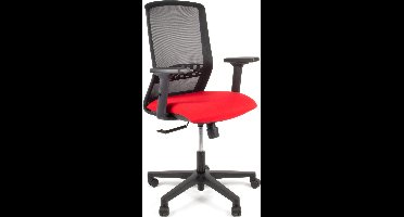 Linea bureaustoel - Tekna 01 - ergonomisch EN1335 - multi verstelbaar - max. draagvermogen 110kg - zwart/rood - LF-2011303