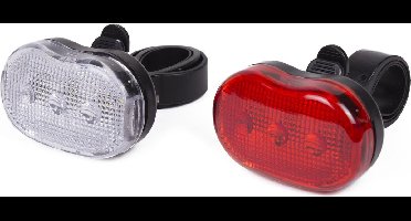 Benson Fietsverlichting set - voor en achter - inclusief batterijen - 2-delig - rood en wit