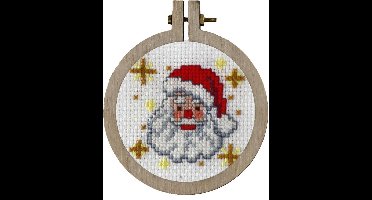 Pako borduurpakket Kerst Incl.Lijstje 204.021 - pakket - kerst - kerstman - pako - borduren