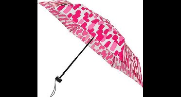 miniMAX opvouwbare paraplu plat windproof dessin - gestreept - 90 cm roze