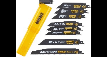 DeWALT DT2443L 8-delige set reciprozaagbladen in stevige opbergcassette