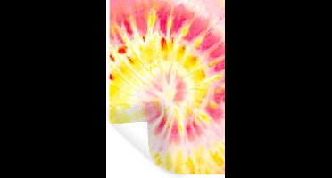 Muurstickers - Sticker Folie - Tie dye - Roze - Rood - 20x30 cm - Plakfolie - Muurstickers Kinderkamer - Zelfklevend Behang - Zelfklevend behangpapier - Stickerfolie