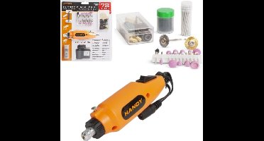 Graveerpen & Multitool Mini Boormachine 78-delig – Slijpen, Graveren & Polijsten – Precisie Gereedschap voor Hobby, DIY & Manicure [10368]