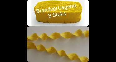 3 stuks BRANDVERTRAGENDE Draaiguirlande Geel,  72 meter, Carnaval, Verjaardag , Themafeest, Pasen, Voetbal,