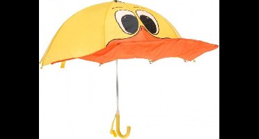 kinderparaplu met eend en snavel 73 cm geel