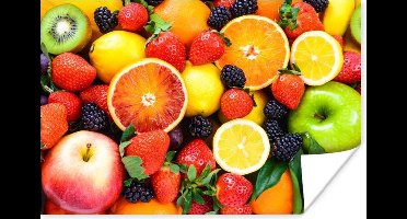 Poster Aardbei - Citroen - Fruit - 30x20 cm