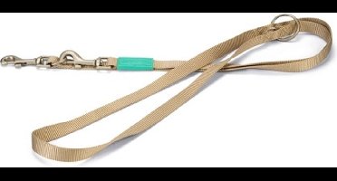 Nylon dressuurlijn beige 2m x 20mm