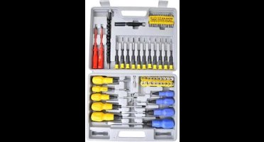 ProPlus Complete schroevendraaierset - 70-delig - inclusief bits en doppen - met opbergkoffer en led zaklamp