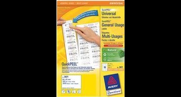 Etiket Avery ILK 64x45mm wit - doos 100 vel 18 et. per vel