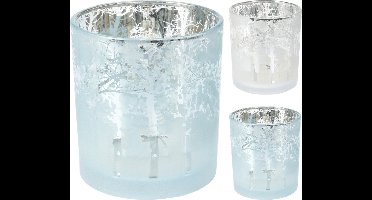 Theelichthouder- woondecoratie huiskamer - 2 stuks - kerstverlichting - kerst