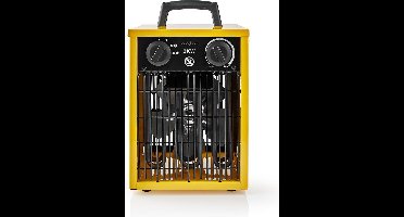 Nedis Industrieel ontwerp ventilatorkachel - 1000 / 2000 W - Instelbare thermostaat - 2 Warmte Standen - IP24 - Geïntegreerde handgrepen - Geel