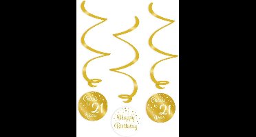 Paperdreams - Swirls Gold/White 21 jaar
